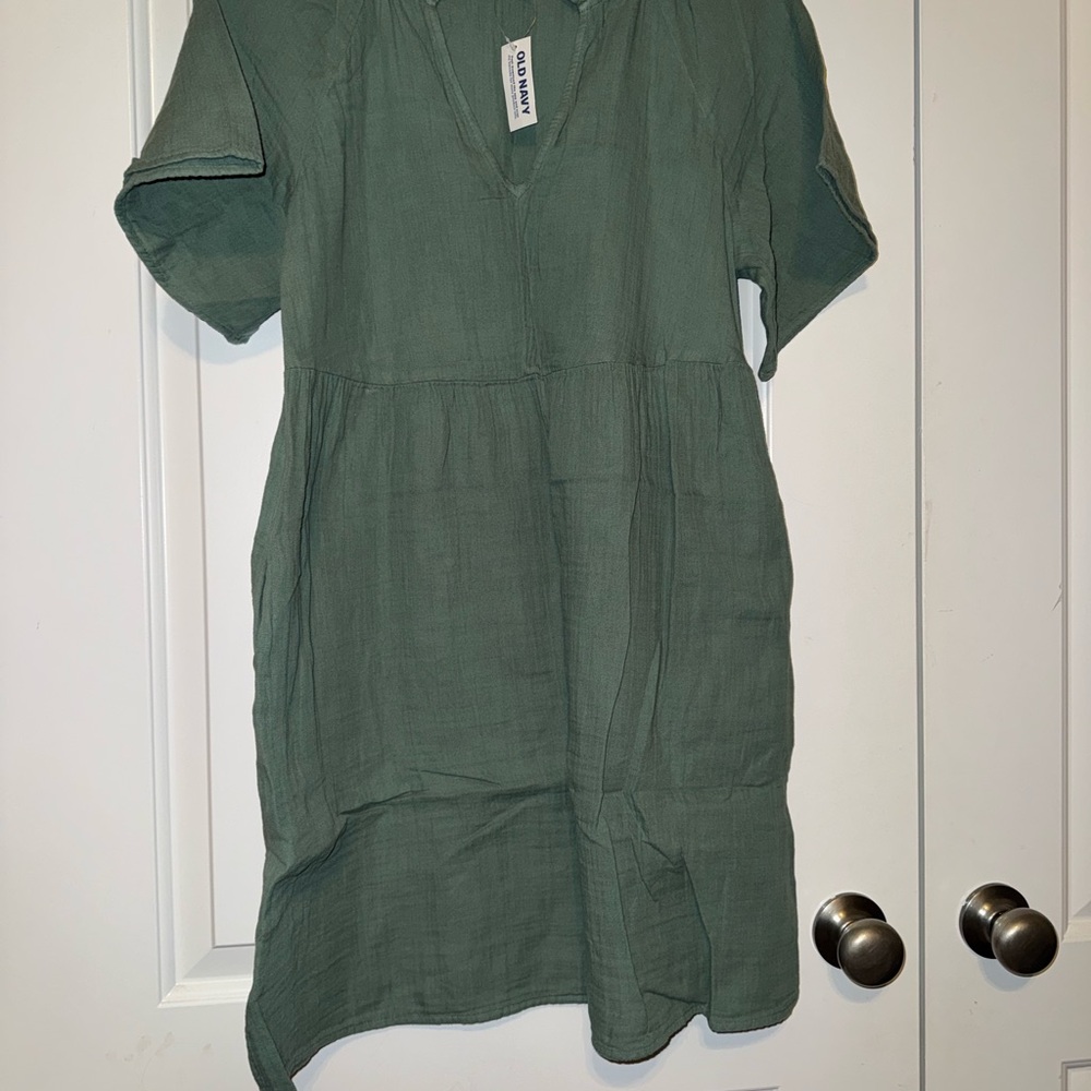 NWT Old Navy Sage Green Knit Dress w/ pockets